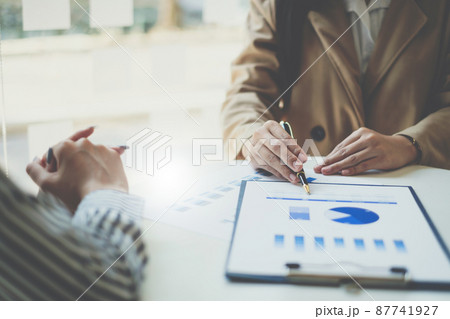 Fund managers team consultation and discuss about analysis Investment stock market. Business group concept. Fund managers team consultation and discuss about analysis Investment stock market. Business group concept. 87741927