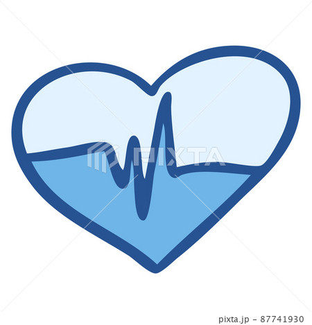 Line cardiogram and heart hand drawn. Health heartbeat pulse cardiology medicine Line cardiogram and heart hand drawn. Health heartbeat pulse cardiology medicine 87741930