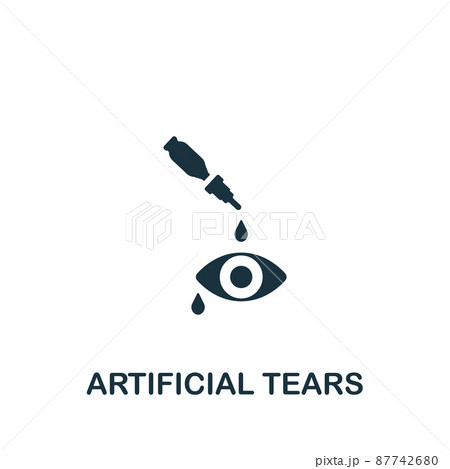 Artificial Tears icon. Monochrome simple icon for templates, web design and infographics 87742680