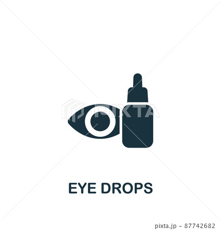 Eye Drops icon. Monochrome simple icon for templates, web design and infographics 87742682