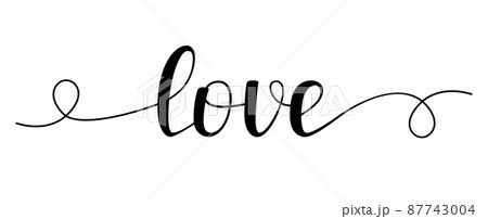 Love hand lettering, handwritten text, vector illustration Love hand lettering, handwritten text, vector illustration 87743004