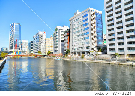 末広橋/芝浦運河より古川水門、浜崎橋ジャンクション方面を望む(東京都港区)【2022.2】 末広橋/芝浦運河より古川水門、浜崎橋ジャンクション方面を望む(東京都港区)【2022.2】 87743224