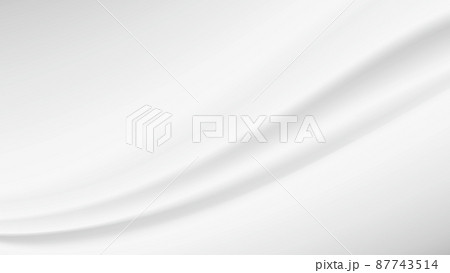 白い布のドレープ、波のような生地のしわ、背景画像 白い布のドレープ、波のような生地のしわ、背景画像 87743514