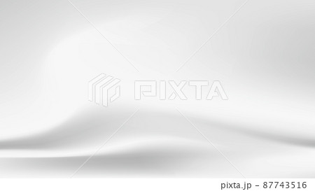 白い布のドレープ、波のような生地のしわ、背景画像 白い布のドレープ、波のような生地のしわ、背景画像 87743516