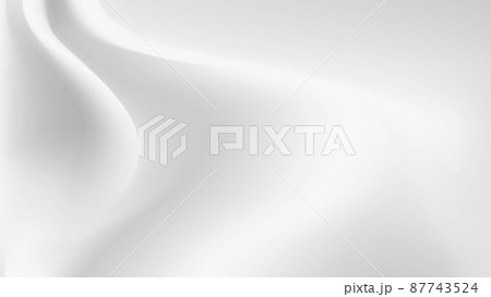 白い布のドレープ、波のような生地のしわ、背景画像 白い布のドレープ、波のような生地のしわ、背景画像 87743524
