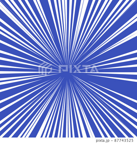 青色に白色の集中線の背景ベクター素材 87743525