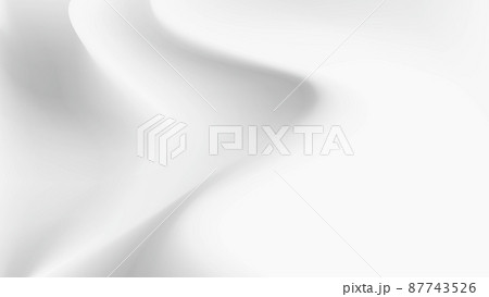 白い布のドレープ、波のような生地のしわ、背景画像 白い布のドレープ、波のような生地のしわ、背景画像 87743526