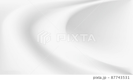 白い布のドレープ、波のような生地のしわ、背景画像 白い布のドレープ、波のような生地のしわ、背景画像 87743531