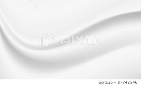 白い布のドレープ、波のような生地のしわ、背景画像 白い布のドレープ、波のような生地のしわ、背景画像 87743546