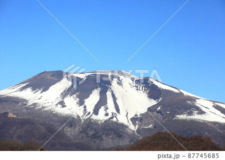 浅間山雪景 87745685