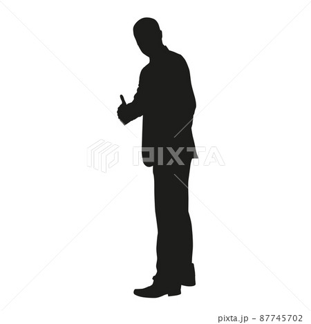 Thumb up. Business main in suit Thumb up. Business main in suit 87745702