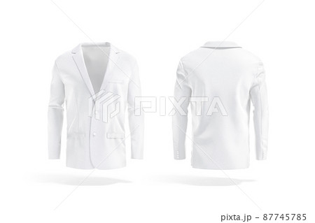 Blank white men blazer mockup, front and back view Blank white men blazer mockup, front and back view 87745785