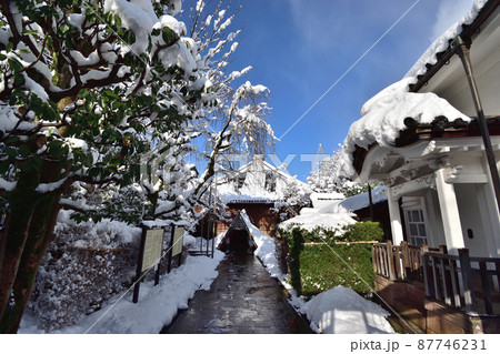 金沢市　忍者寺の冬景色 87746231