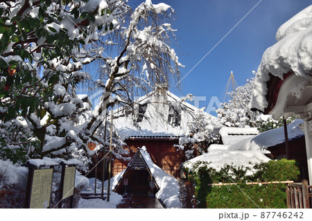金沢市　忍者寺の冬景色 87746242