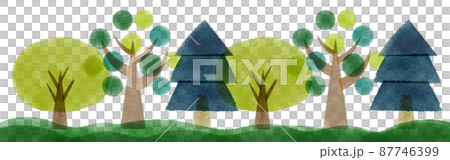 Hand-painted watercolor style, Scandinavian tree lines Hand-painted watercolor style, Scandinavian tree lines 87746399