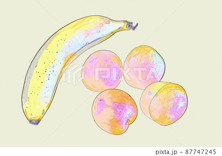 バナナとプラム 87747245