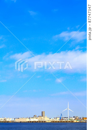 横浜市、横浜港の風景 87747347
