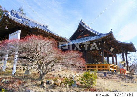 【瀬戸内三十三観音霊場】第十一番 明王寺の冬晴れの観音堂と本堂 岡山県岡山市東区 【瀬戸内三十三観音霊場】第十一番 明王寺の冬晴れの観音堂と本堂 岡山県岡山市東区 87747863