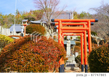 【瀬戸内三十三観音霊場】第十一番 明王寺の猿猴塚と本堂　岡山県岡山市東区 87747865