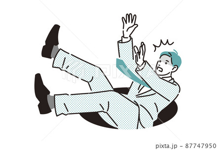 人物 落とし穴に落ちるビジネスマン 人物 落とし穴に落ちるビジネスマン 87747950