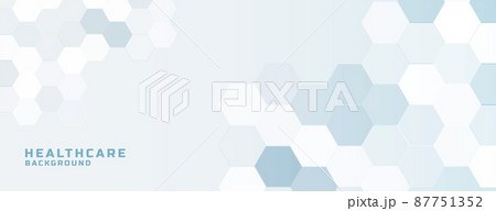 healthcare banner with hexagonal shapes 87751352