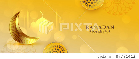 golden ramadan kareem blessing wishes beautiful banner 87751412