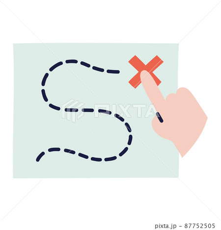 Treasure Map. Hand Drawn Doodle Icon. Treasure Map. Hand Drawn Doodle Icon. 87752505