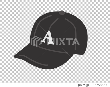 Illustration of black baseball cap 87753354