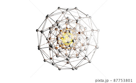 CG　中央に核がある原子構造 87753801