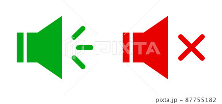 音量とミュートアイコンのセット 音量とミュートアイコンのセット 87755182