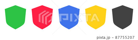 シールドのアイコンセット。ベクター。 シールドのアイコンセット。ベクター。 87755207