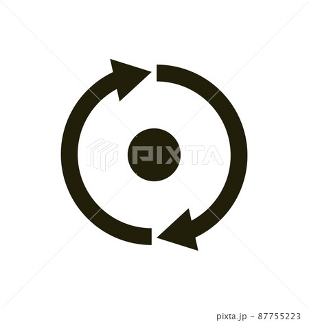 丸を軸に回転する矢印 丸を軸に回転する矢印 87755223