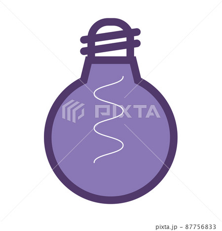 Isolated blue lightbulb flat design icon Vector Isolated blue lightbulb flat design icon Vector 87756833
