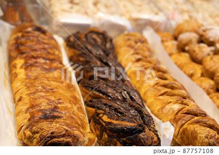 Oriental Arabic Turkish Sweets and dessert at the market. 87757108