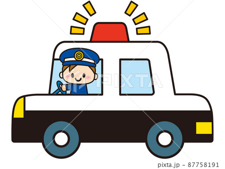 パトカー,警察官,警察,乗り物,お巡りさん,人物,男性,自動車,敬礼,車,働く車,可愛い,交通,子供 パトカー,警察官,警察,乗り物,お巡りさん,人物,男性,自動車,敬礼,車,働く車,可愛い,交通,子供 87758191