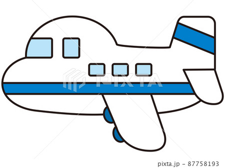 飛行機 乗り物 観光 旅行 旅 可愛い ジャンボ機 ジェット機 航空機 ジャンボジェット 飛ぶ 飛行のイラスト素材