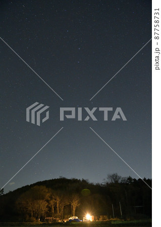 北杜市武川町、夜明け間近、逆立ちする北斗七星 北杜市武川町、夜明け間近、逆立ちする北斗七星 87758731