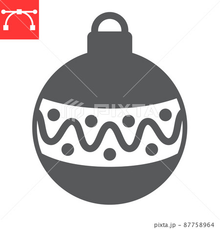 Christmas tree ball glyph icon, merry christmas and xmas, christmas bauble sign vector graphics, editable stroke solid icon, eps 10. Christmas tree ball glyph icon, merry christmas and xmas, christmas bauble sign vector graphics, editable stroke solid icon, eps 10. 87758964