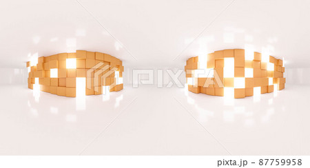 360 degree full panorama environment map of abstract empty cube wall room with orange and white geometric shape walls 3d render illustration hdri hdr vr virtual reality 360 degree full panorama environment map of abstract empty cube wall room with orange and white geometric shape walls 3d render illustration hdri hdr vr virtual reality 87759958