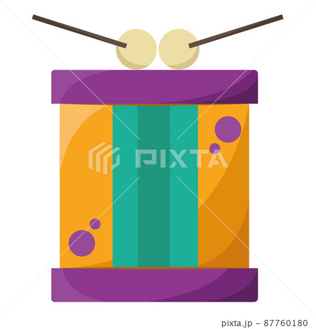 Isolated colored drum musical instrument Vector Isolated colored drum musical instrument Vector 87760180