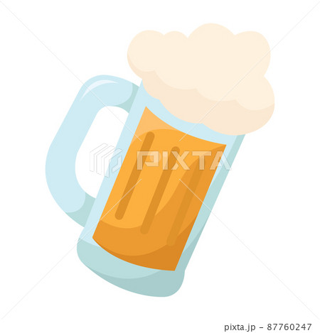 Isolated beer mug with foam Saint patrick day Vector Isolated beer mug with foam Saint patrick day Vector 87760247