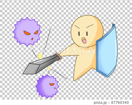 免疫細胞とばい菌_3 87760340