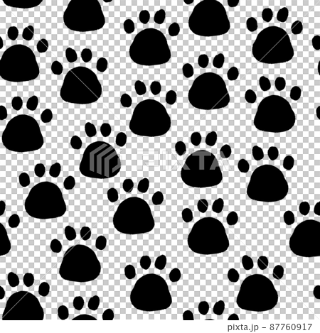 肉球シームレス壁紙素材のイラスト素材