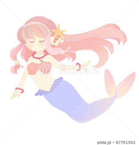 メルヘンな人魚姫のイラスト 2のイラスト素材