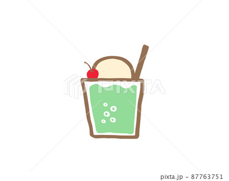 Cute drink cream soda / hand-drawn character... - Stock ...