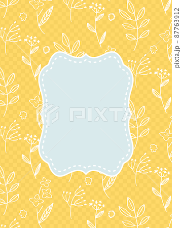 Yellow plant simple frame - Stock Illustration [87763912] - PIXTA