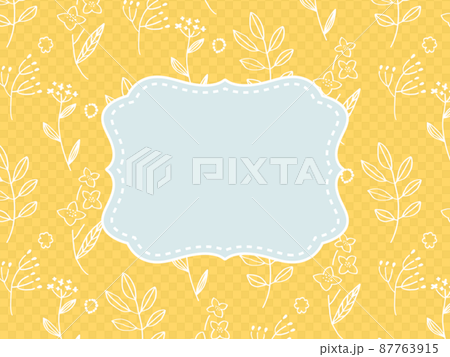 Yellow plant simple frame - Stock Illustration [87763915] - PIXTA
