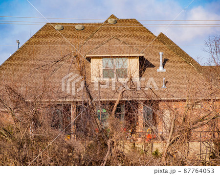 Sunny nature landscape of Bluff Creek Park Sunny nature landscape of Bluff Creek Park 87764053