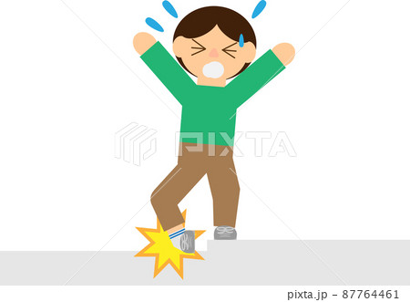 小さな段差に足首をひねってしまう人 87764461