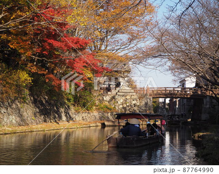 近江八幡の水郷と白雲橋 近江八幡の水郷と白雲橋 87764990